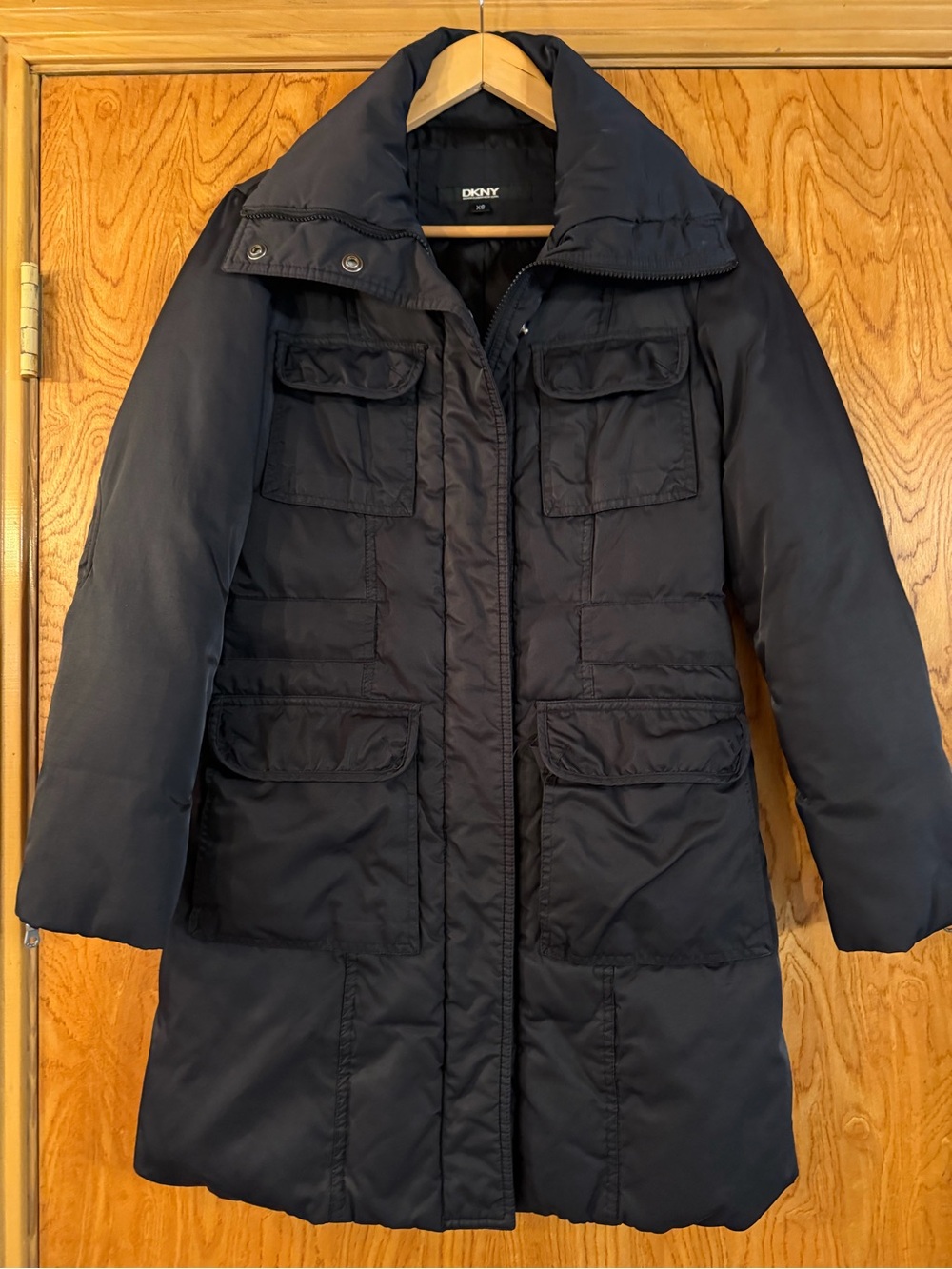 Down Women's Black  Puffer Coat - Long Quilted Winter Jacket